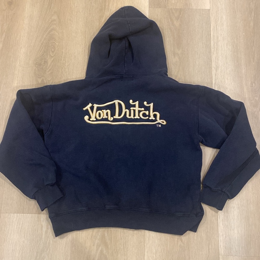 Vintage 2000s Von Dutch Black Originals Zip Front Jacket